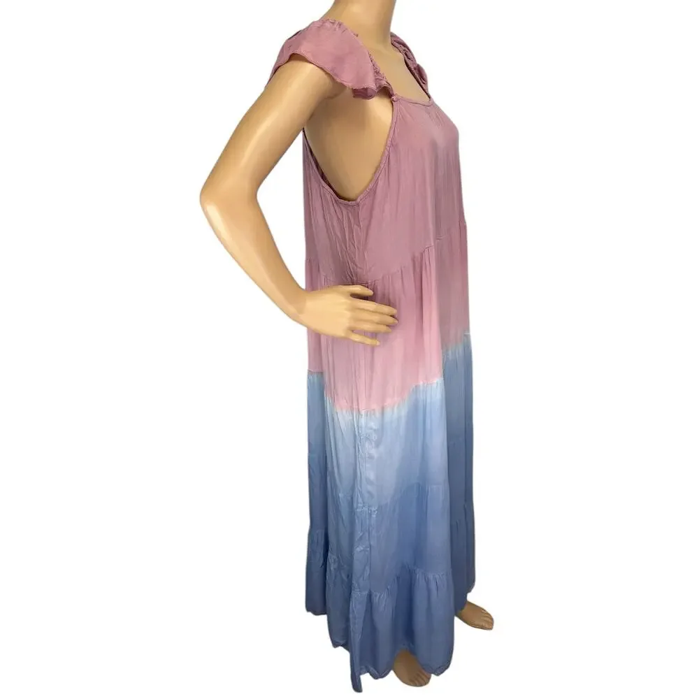 NWT Raviya Ombré Maxi Coverup Dress in Mauve Ombre Beachwear Size S